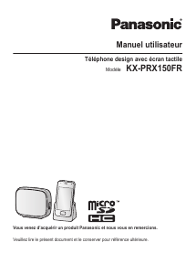 Mode d’emploi Panasonic KX-PRX150FR Téléphone sans fil