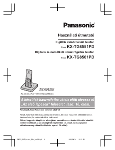 Használati útmutató Panasonic KX-TG8561PD Vezeték nélküli telefon