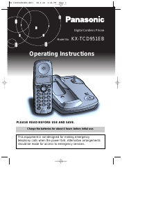 Manual Panasonic KX-TCD951 Wireless Phone