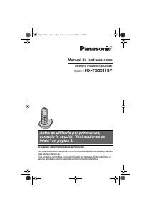 Manual de uso Panasonic KX-TG5511SP Teléfono inalámbrico
