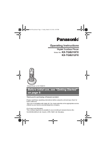 Handleiding Panasonic KX-TGB210FX Draadloze telefoon