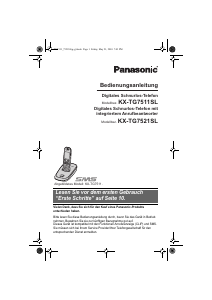 Bedienungsanleitung Panasonic KX-TG7521SL Schnurlose telefon