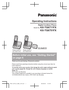 Handleiding Panasonic KX-TG6751FX Draadloze telefoon