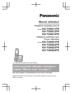 Mode d’emploi Panasonic KX-TG6813FR Téléphone sans fil