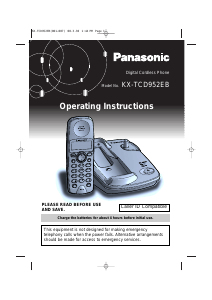 Manual Panasonic KX-TCD952 Wireless Phone