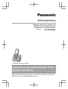Bedienungsanleitung Panasonic KX-TGD320SL Schnurlose telefon