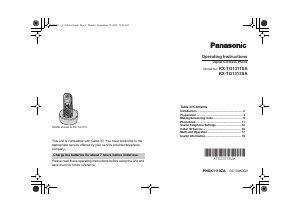 Manual Panasonic KX-TG1311SA Wireless Phone