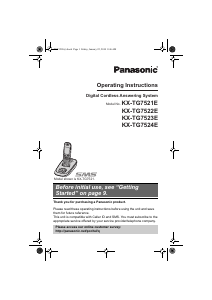 Manual Panasonic KX-TG7521E Wireless Phone