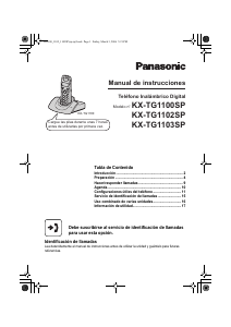 Manual de uso Panasonic KX-TG1103SP Teléfono inalámbrico