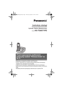 Instrukcja Panasonic KX-TG6571PD Telefon bezprzewodowy