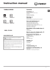 Manual de uso Indesit IDCL 75 B H Secadora