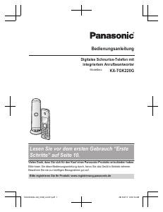 Bedienungsanleitung Panasonic KX-TGK220G Schnurlose telefon