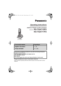 Handleiding Panasonic KX-TGA715FX Draadloze telefoon