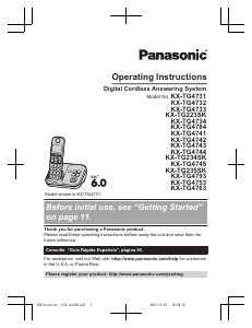 Bruksanvisning Panasonic KX-TG4745 Trådlös telefon