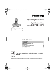 Handleiding Panasonic KX-TCD152FX Draadloze telefoon