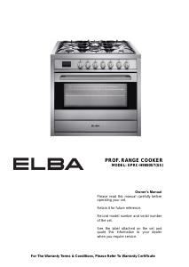 Manual Elba EPRC-H9880ST(SS) Range