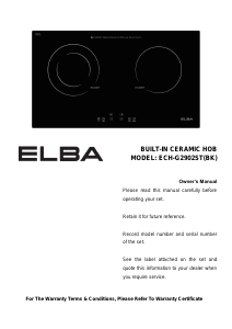 Manual Elba ECH-G2902ST(BK) Hob