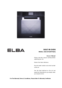 Manual Elba EBO-H7310TFT(BK) Oven