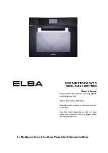 Handleiding Elba ESGO-H3850TFT(BK) Oven