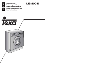 Mode d’emploi Teka LI3 800 E Lave-linge