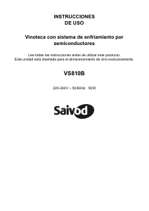 Manual de uso Saivod VS810B Vinoteca