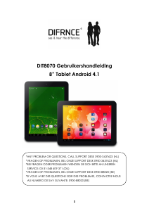 Handleiding DIFRNCE DIT8070 Tablet