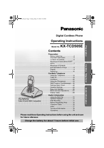 Manual Panasonic KX-TCD505 Wireless Phone