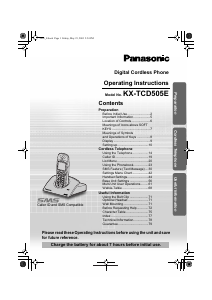Bruksanvisning Panasonic KX-TCD505 Trådlös telefon