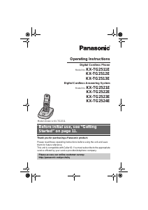 Manual Panasonic KX-TG2521E Wireless Phone