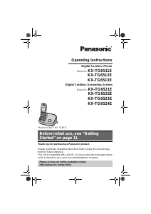 Manual Panasonic KX-TG6511E Wireless Phone