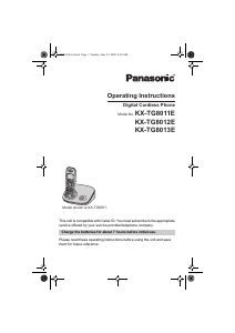 Manual Panasonic KX-TG8011E Wireless Phone