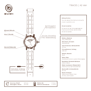 Handleiding Holzkern Awash Horloge