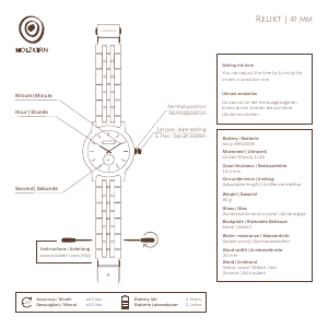 Bedienungsanleitung Holzkern Hierapolis Armbanduhr