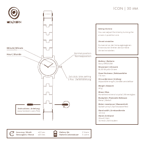 Bedienungsanleitung Holzkern Marilyn Armbanduhr