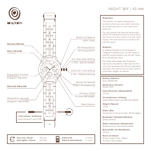 Handleiding Holzkern Starlight Horloge