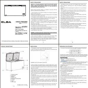 Handleiding Elba ARTICO EF-H6651E(WH) Vriezer