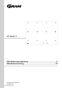 Brugsanvisning Gram HIF 88460 TI Kogesektion