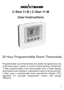 Handleiding Horstmann C-Stat 11-B Thermostaat