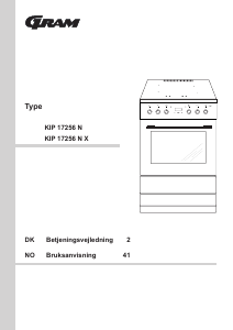 Bruksanvisning Gram KIP 17256 N Komfyr