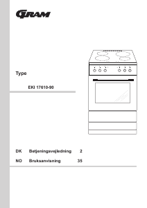 Bruksanvisning Gram EKI 17610-90 Komfyr