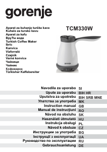 Priručnik Gorenje TCM330W Aparat za kavu