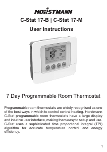 Handleiding Horstmann C-Stat 17-B Thermostaat