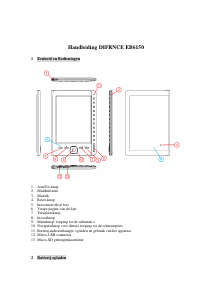 Handleiding DIFRNCE EB6150 E-reader