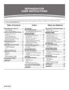 Manual de uso Amana URB551WNGZ Frigorífico combinado