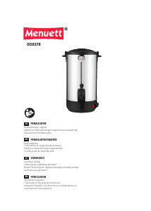 Manual Menuett 008-378 Coffee Machine