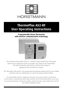 Handleiding Horstmann ThermoPlus AS2 RF Thermostaat