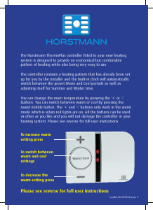 Manual Horstmann ThermoPlus PRT1 Thermostat