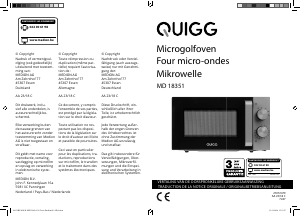Bedienungsanleitung Quigg MD 18351 Mikrowelle