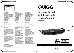 Mode d’emploi Quigg MD 19017 Gril de table