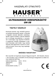 Instrukcja Hauser UH-58 Nawilżacz